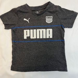 youth puma t shirt grey, blue,white